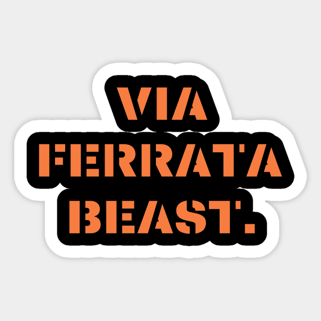 Via Ferrata Beast Sticker by Teqball Store